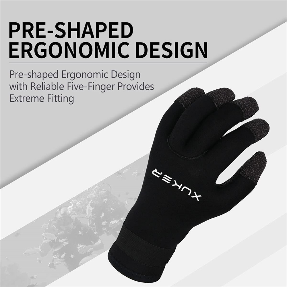 Guantes de buceo de neopreno de 3mm, resistentes a cortes, mantienen el calor para snorkel, remo, surf, kayak, canoa, pesca submarina, deportes acuáticos