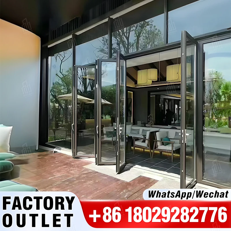 Precision Crafted Modern Bi-Fold Garage Doors with Windproof and Secure Operation