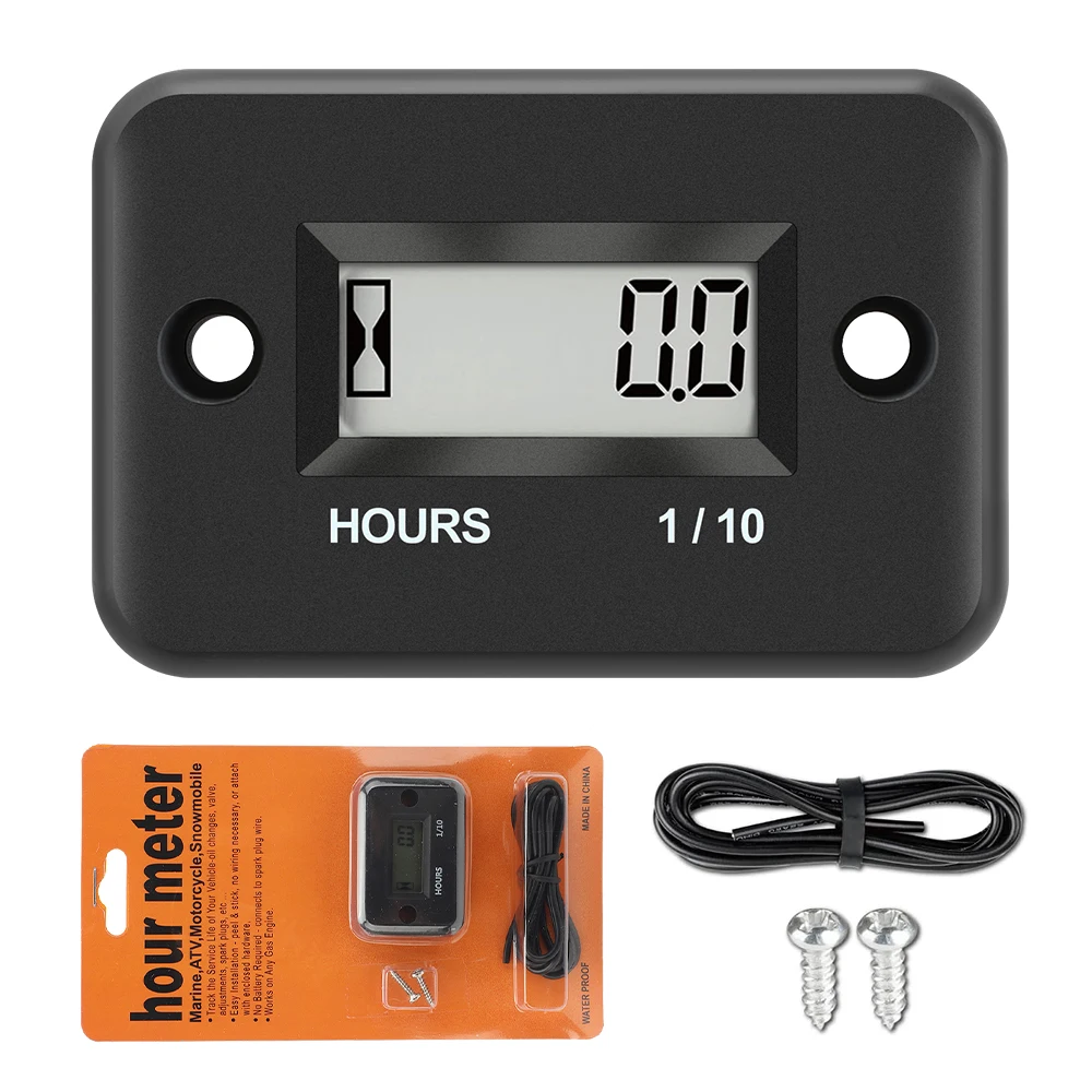 Kebidumei waterpoof motor digital medidor de hora display lcd motor a gás para motocicleta bicicleta cortador de grama motosserra atv snowmobile