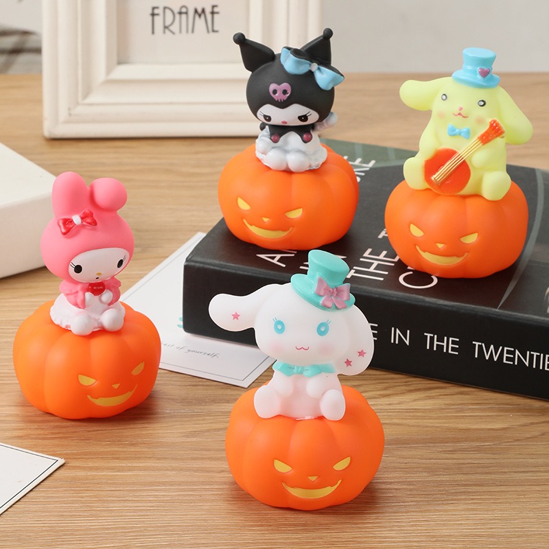 ภาพเคลื่อนไหว Sanrios Kitty Kawaii เรืองแสง Cloud โคมไฟ Hello Kitty โคมไฟข้างเตียง LED Night Light เค้กตกแต่งตกแต่งของขวัญ
