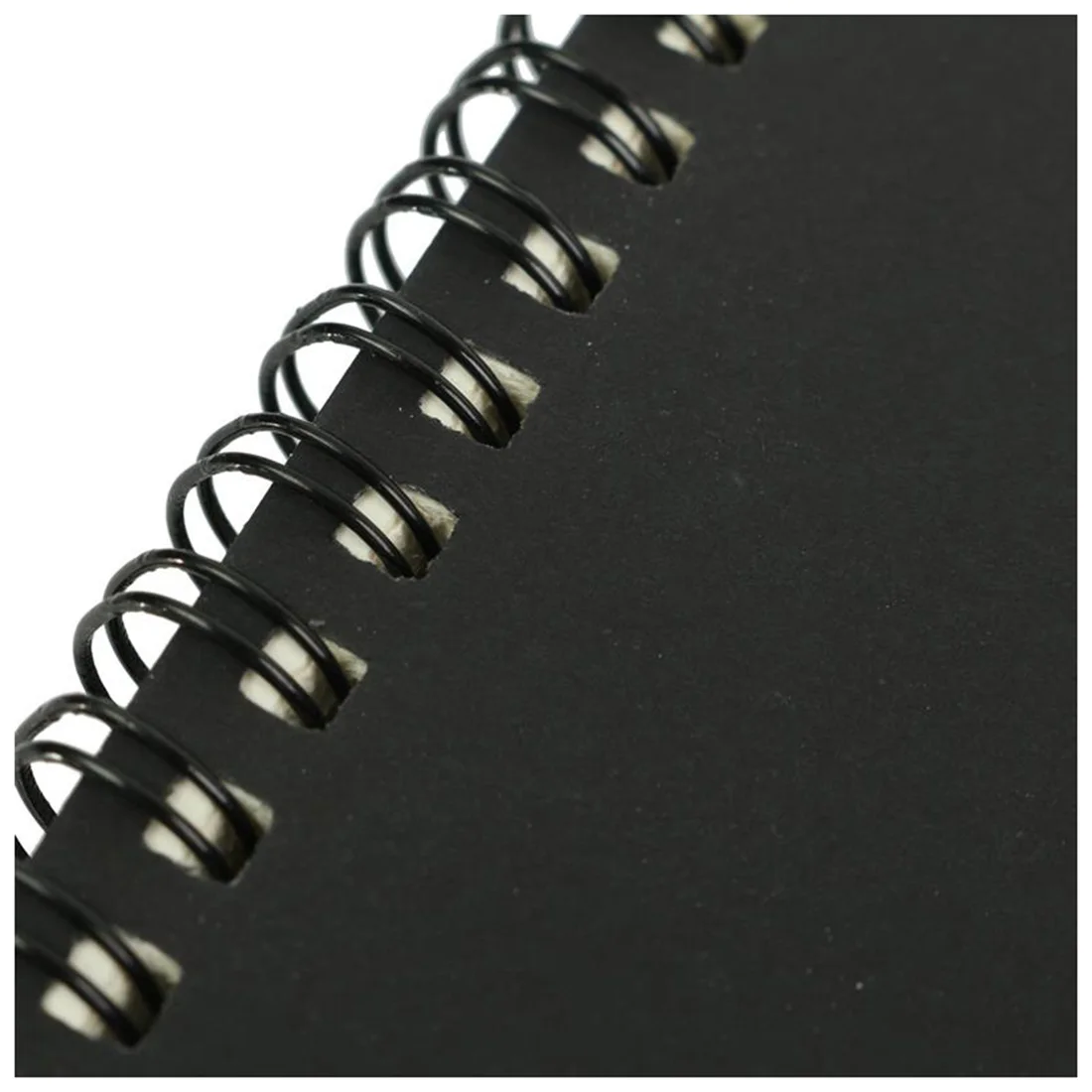 Retro Kraft Coil Sketch Sketchbooks Blank Notebook Creative Notebook School Stationery（Black and White）