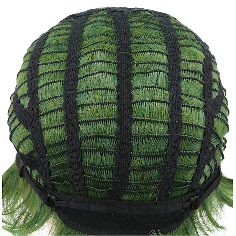 HAIRJOY สีเขียวคอสเพลย์วิกผมสําหรับชายวิกผมสังเคราะห์สั้น Curly เครื่องแต่งกายวิกผม