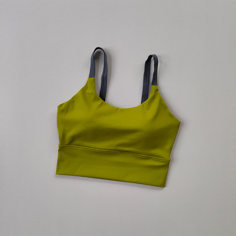 Einteiliger BH, hochfester, stoßfester Lauf-BH, Hosenträger, rückenfreier Fitness-Yoga-BH