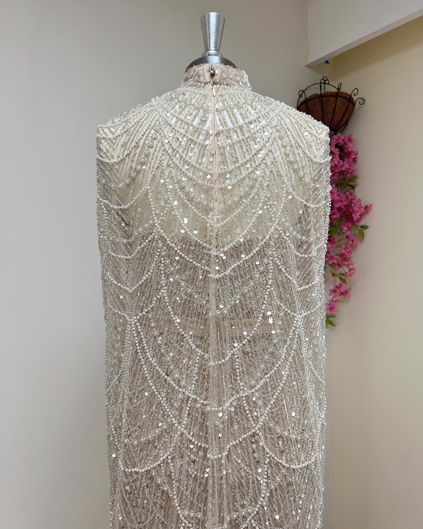 Fatapaese-パーソナライズされたキャップ付きのイブニングドレス,シャンパン,パール,ドバイ,アラビアの人魚,結婚披露宴,有名なウエディング,豪華な真珠