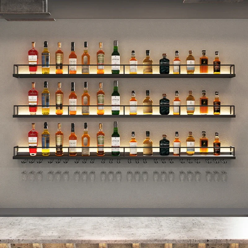 ชั้นวางบาร์ไวน์ตู้เย็นตู้เหล้าห้องนั่งเล่น Canteen Wall เฟอร์นิเจอร์ตู้เก็บสีขาวเคาน์เตอร์เครื่องดื่ม Cellar Rack