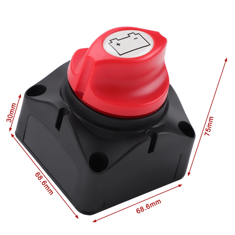 Auto Batterij Disconnect Switch 2 Positie 2 Pin M10 Batterij Aansluitschakelaar voor Boten Auto's Vrachtwagens Campers Trailers