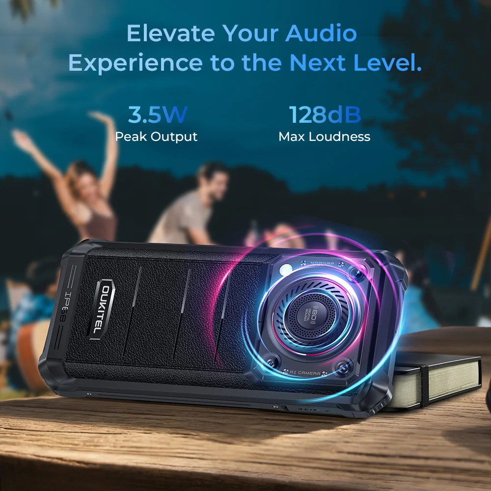 Oukitel WP36 Pro Rugged Smartphone Android 128dB Speaker 10600mAh Battery rugged phone  Up to 24GB+256GB  6.52" HD+ screen