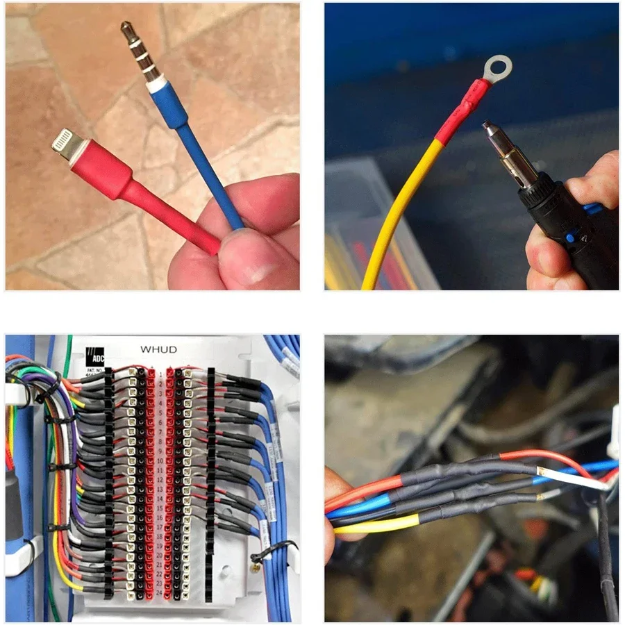 60-560PCS Heat-shrink Tubing Thermoresistant Tube Heat Shrink Wrapping Kit Insulation Heat shrink for cables Tubing Wire Set