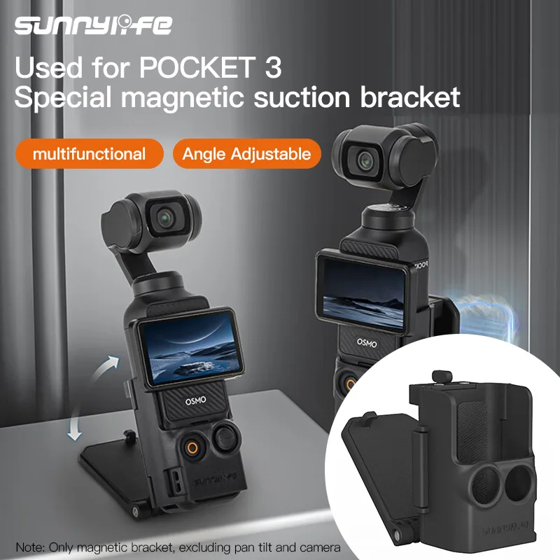 Sunnylife For DJI Osmo Pocket 3 Multifunctional Magnetic Mount Adjustable Bracket Base For Pocket 3 Camera Accessories