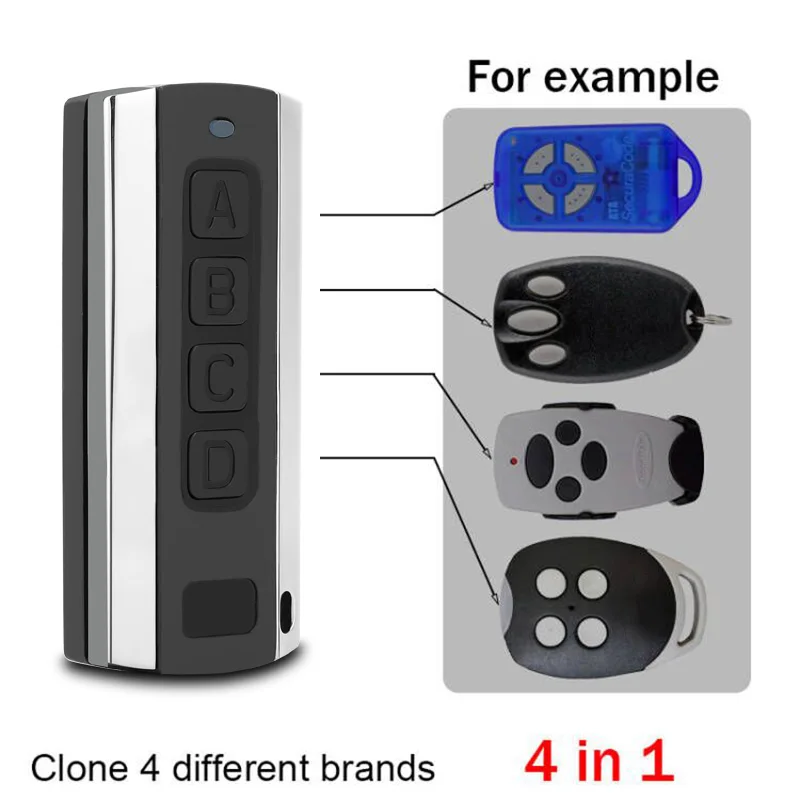 YNG600 Garage Door Remote Control Duplicator 286-868MHz Multi-Frequency Code Grabber Clone Gate Opener Command Hand Transmitter