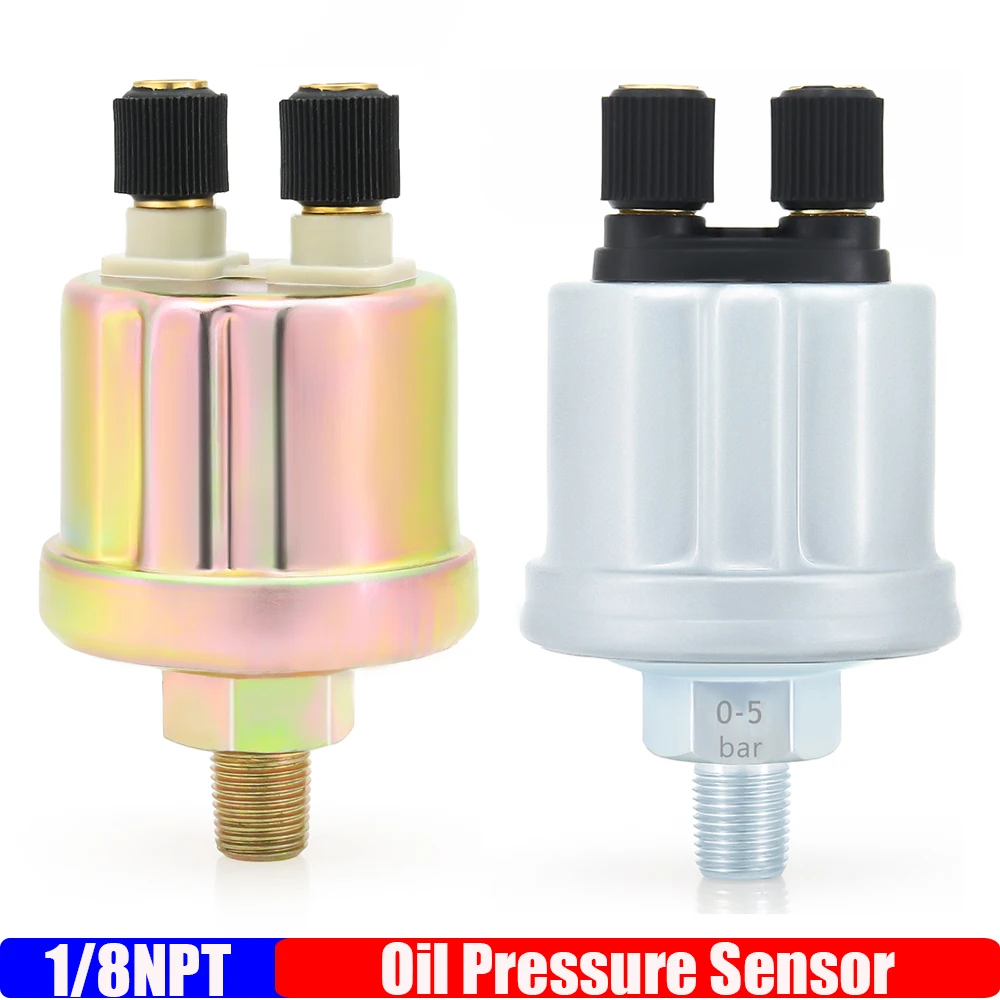 Sensor universal de pressão de óleo vdo, 0-5bar, 0-10bar, 1/8npt, peça do gerador, 10mm, plugue de tripulação, sensor de pressão de alarme, detecção de pressão de óleo