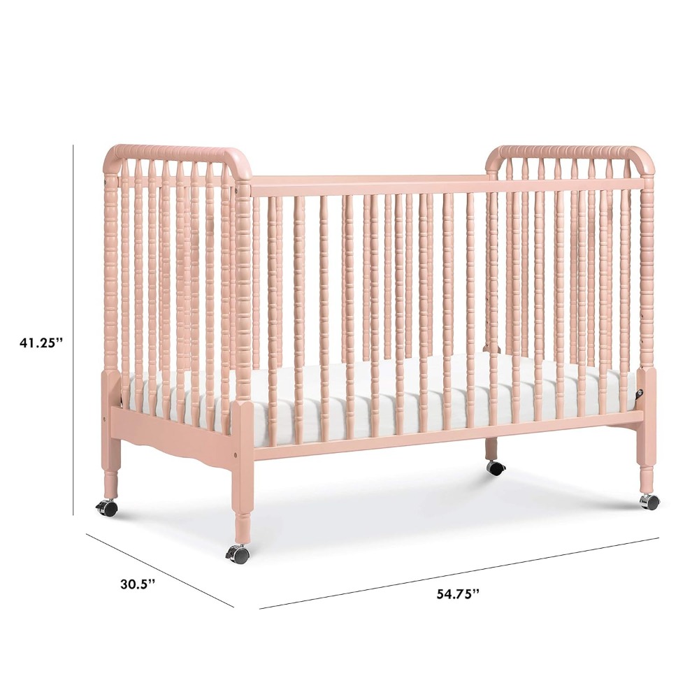 DaVinci Jenny Lind 3-in-1 Convertible Crib , Removable Wheels, Greenguard Gold Certified