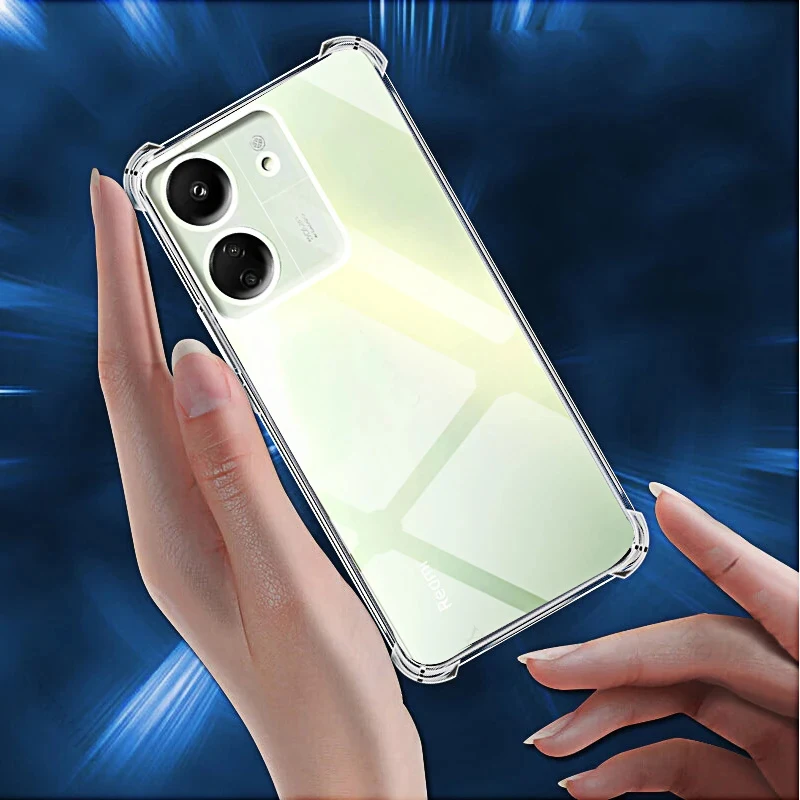 Funda de teléfono transparente para Redmi 13C 12c 10C 9C, funda trasera de silicona suave transparente para Xiaomi Redmi 12 4G 5G, carcasa 13 12 10 C A 9 C