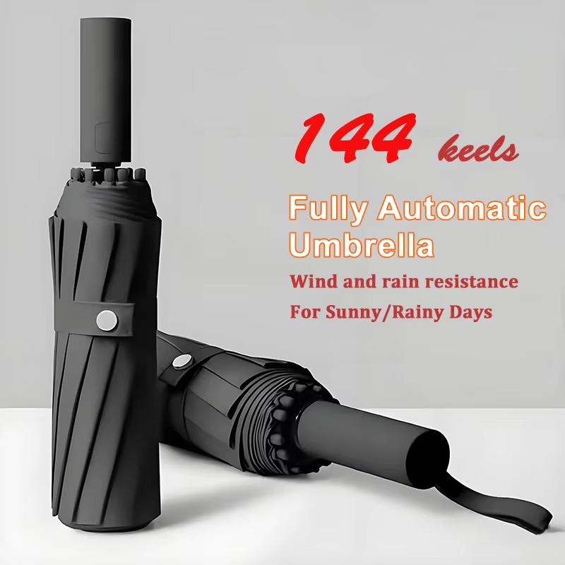 Новый складной зонт из 144 костей, полностью автоматический двойной костный зонт SPF 50, защита от ультрафиолета, защита от дождя, сильный зонт сопротивления ветру