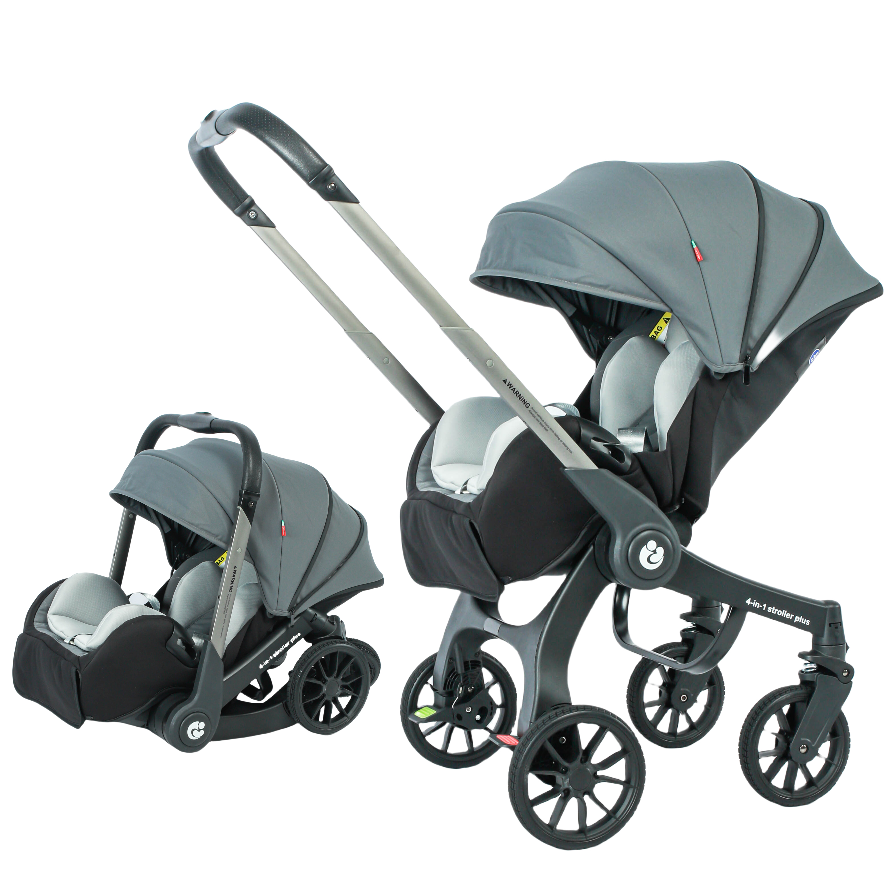 Kinderwagen 4in1 Multifunctionele pasgeboren kinderwagen 3in1 Opvouwbare mandtype stoel Lichtgewicht reiskinderwagen