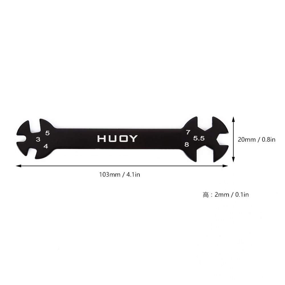 RC Dụng Cụ 6 Trong 1 Cờ Lê Công Cụ/3/4/5/5.5/7/8Mm Cho Turnbuckles Với Các Loại Hạt Đa Năng Xe Đua Đồ Chơi Phần