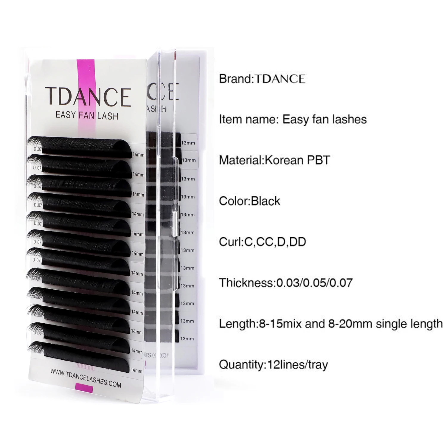 TDANCE Easy fanning Fast Fan Blooming Eyelash Extensions ขนตาอัตโนมัติคุณภาพสูง Flowering Volume Eyelash