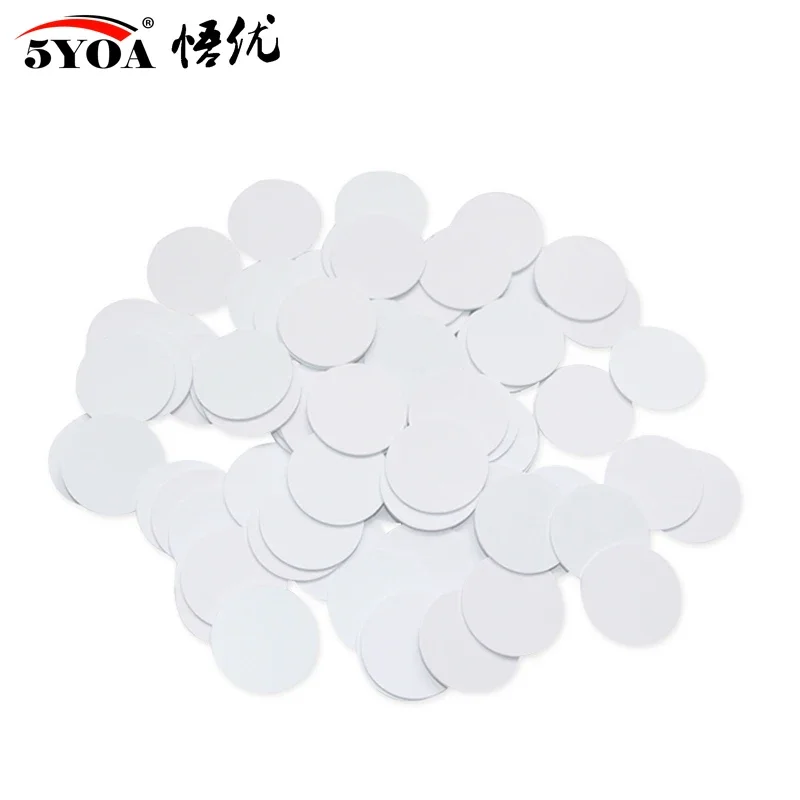 5YOA RFID Smart Chip ID Stickers T5577 Coin Sticker Card 125kHz 25mm Rewritable 5/10/20 Pcs Em4305 Badge Key Token Label