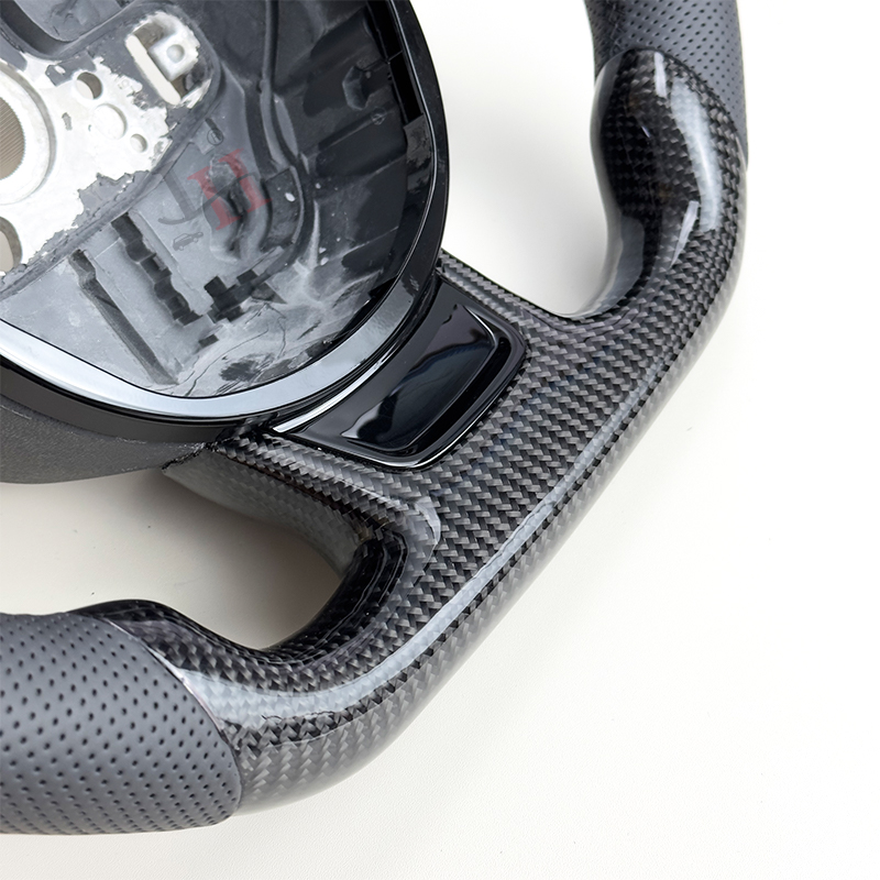 カーボンファイバーステアリングホイール,フラットソール,レザー,セミパーパス,アウディa3,a4b8,a5,s3,s4,s5