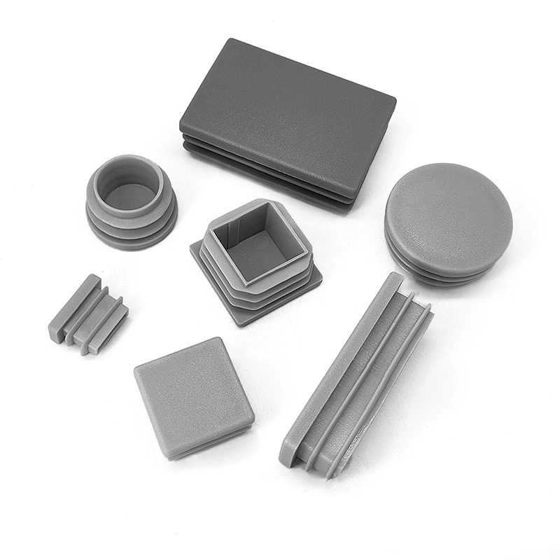 16mm~100mm Grey Plastic Round/Square Inserts Plug Furniture Chair Table Feet Cap Blanking End Cap
