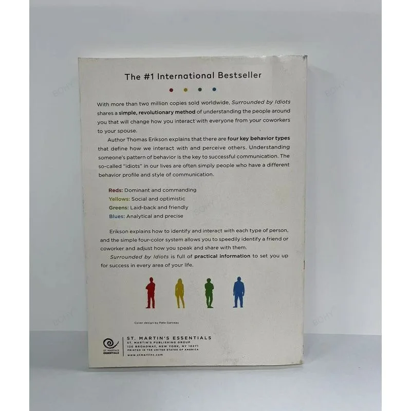 Bestseller-libro en inglés, novela rodeada de Idiots, los cuatro tipos de comportamiento humano de Thomas eridson
