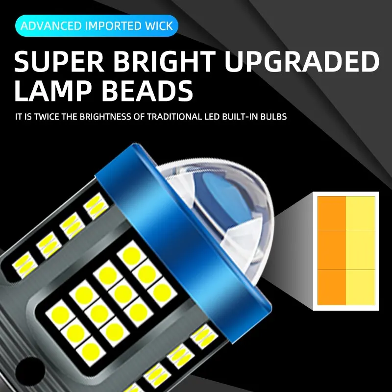 H4 H6หลอดไฟไฟแอลอีดีรถจักรยานยนต์ LED เลนส์ตาปลาชิปสองสีขาวเหลือง CSP ไฟหน้ามอเตอร์ไซค์สกู๊ตเตอร์ไฟตัดหมอก