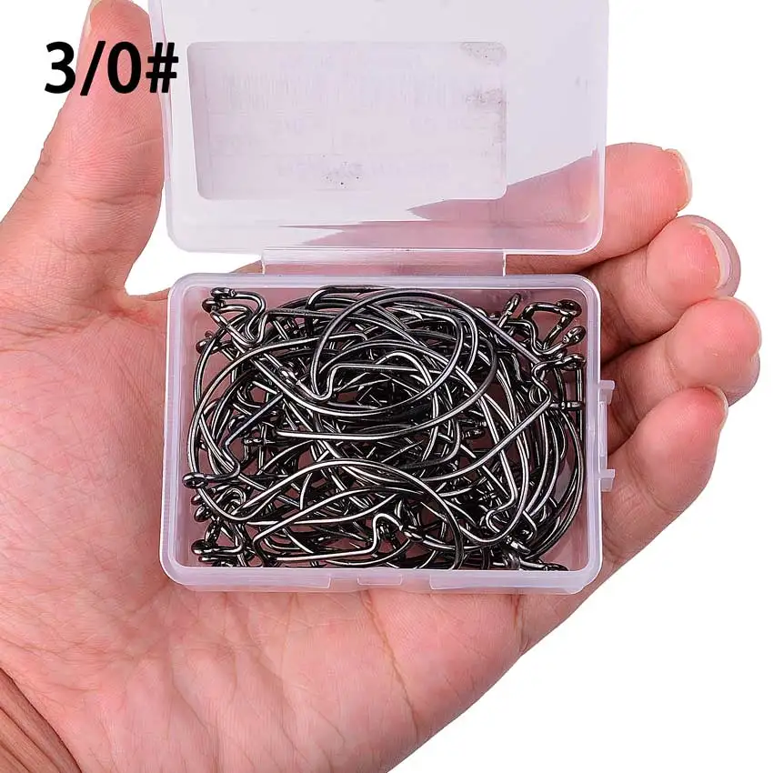 10 Cái/hộp Lưỡi Câu Bù Đắp 8 # - 5/0 # Móc Câu Cho Mềm Mồi Trùn Fishhook Crankbait Câu Cá phụ Kiện Pesca Móc