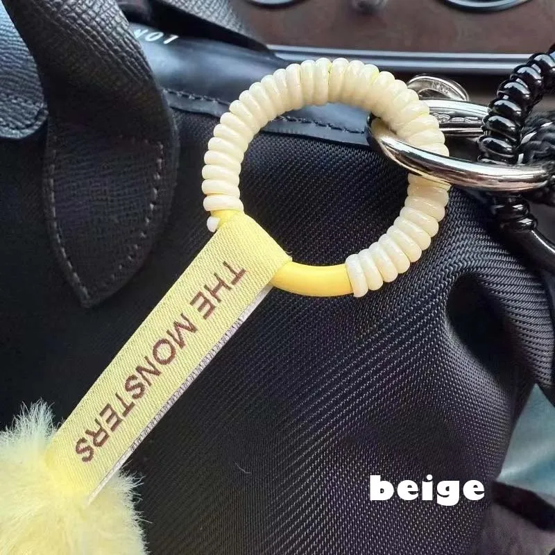 【Only Coils】For Labubu Anti Drop Buckle Silicone Rope Keychain Protection Ring Transparent Winding Fixed Anti Drop