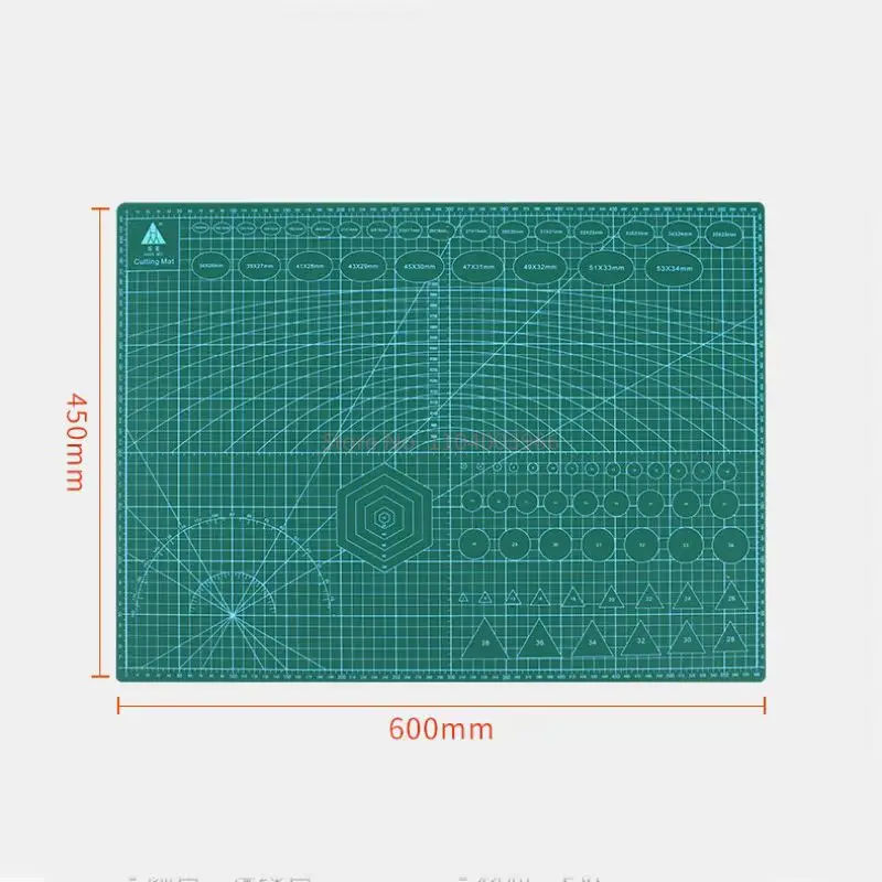 A2 Cutting Board Grid Line Self-healing Cutting Board Craft Card Multicolor Double-sided Desktop Manual Cutting Pad 60 * 45cm