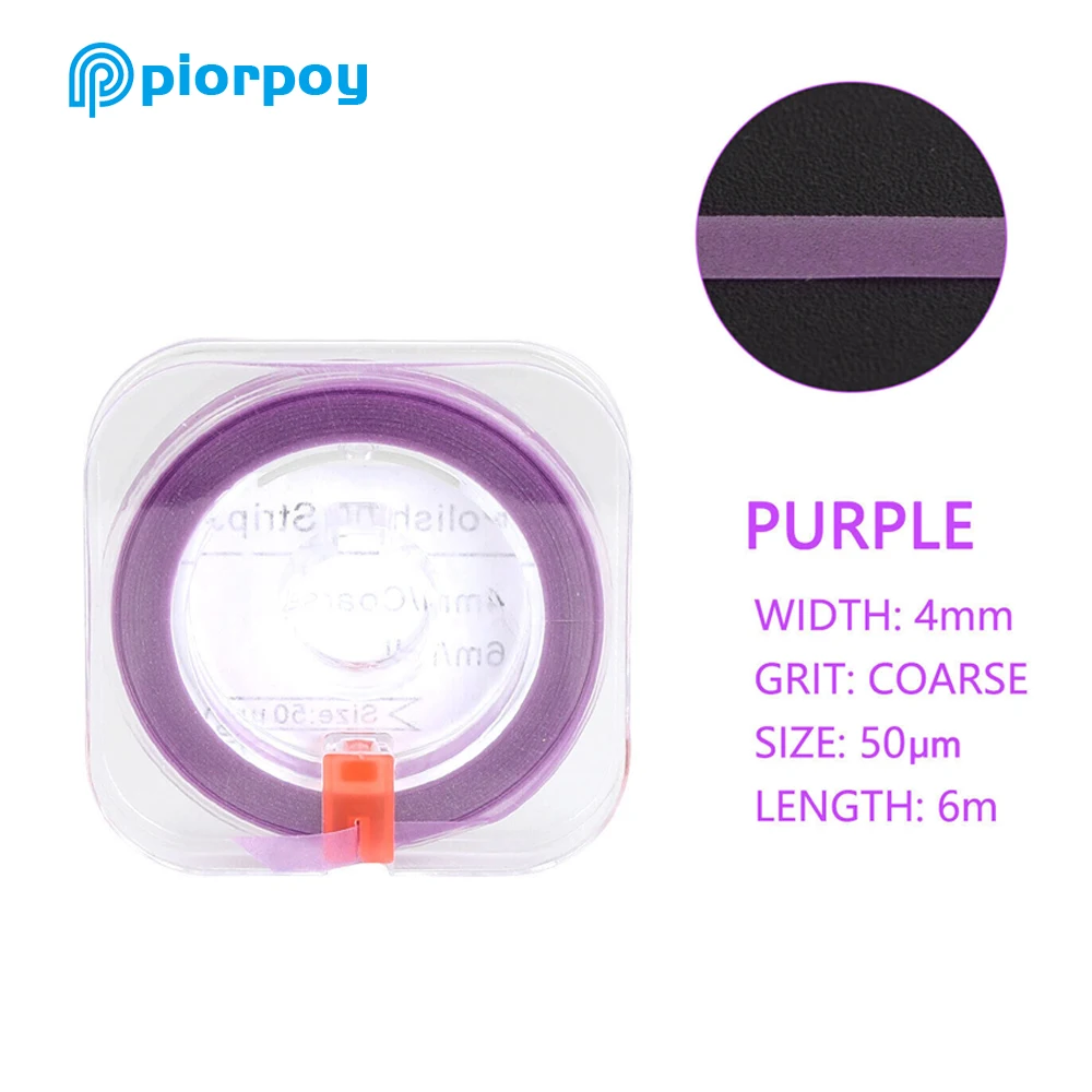 Gulpooe แผ่นขัดฟันแบบม้วนทำจากเรซินโพลีเอสเตอร์แถบขัดสำหรับตกแต่งวัสดุทันตกรรมหยาบขนาดกลาง