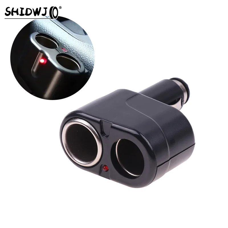 12/24V Dual Cigarette Lighter Sockets Car Charger Splitter Lighter Splitter Cigar Lighter Double Dual Adapter Car Accessories