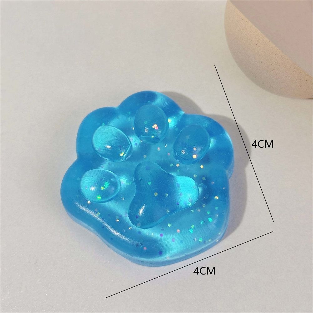 Kawaii Stress Relief Fidget Toy Ice Block Cat Paw Squeeze Toy Mini Fish Ice Cube Toys Party Favors
