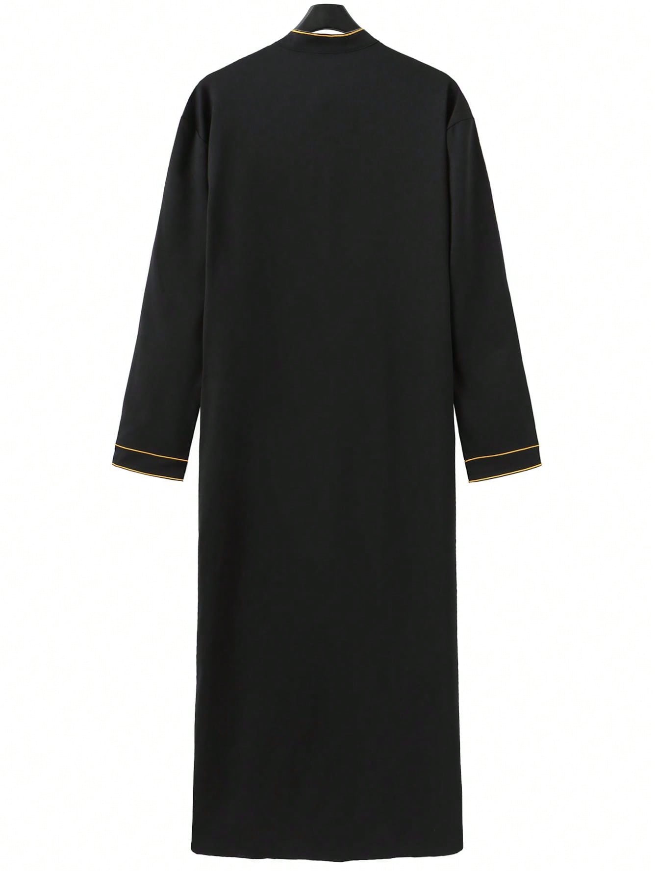 男性用長袖ドレス,エスニックスタイル,刺embroidered,スタンドカラー,アラビア語,イスラム教徒,カジュアル