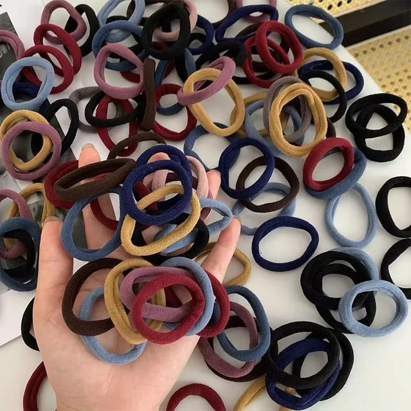 50 sztuk/zestaw nowe kobiety dziewczęta cukierkowe kolory nylonowe podstawowe Scrunchie opaska do włosów kucyk trzymaj gumki do włosów modne akcesoria do włosów