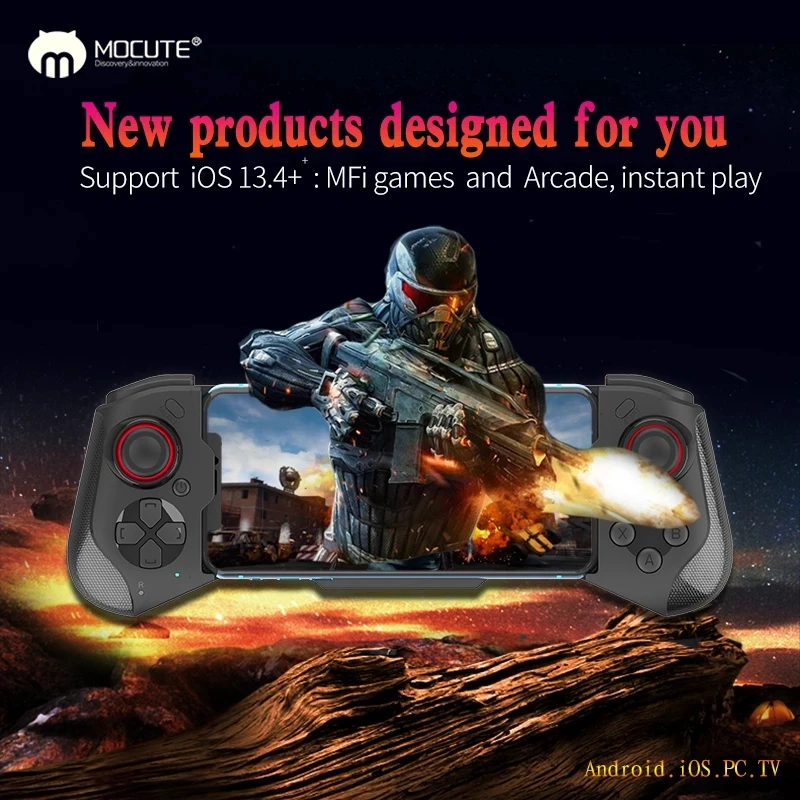 Joystick per gamepad per telefono cellulare per iPhone Controllo Android Controller Bluetooth Trigger Pubg Mobile Game Pad Gaming Cellulare Mando