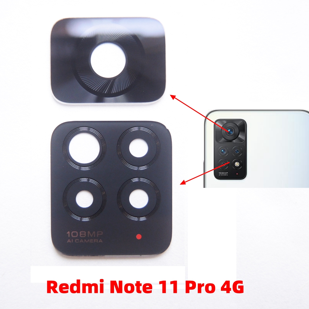 Lente de câmera de vidro para xiaomi redmi note 11, 11s, 11 pro 4g/5g, lente de vidro traseira, peças de smartphone