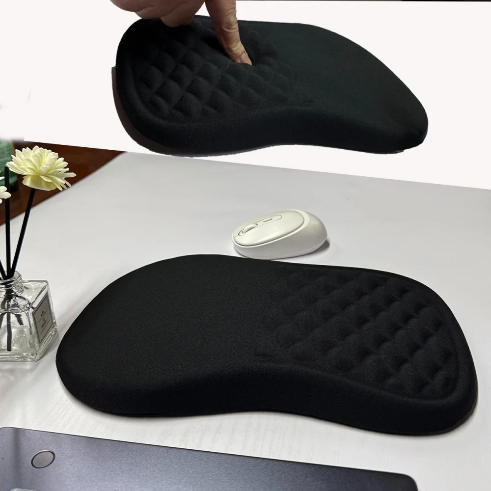 Tappetino per mouse ergonomico per poggiapolsi Comodo supporto per il polso Tappetino per mouse in cotone ad alta memoria elastica antiscivolo per computer portatile PC