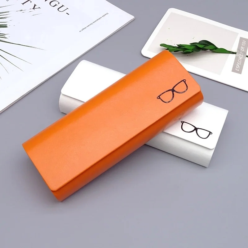 Estojo de óculos nova moda miopia sol olho caixa masculino e feminino moda anti-pressão espelho caso