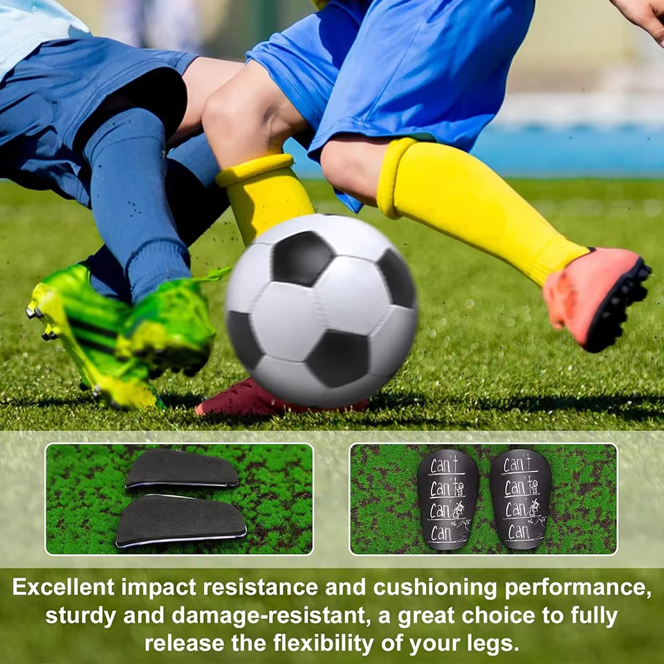 Loogdeel Mini Shin Pads สวมใส่ Shock Absorbing ขาสนับสนุนฟุตบอล Shin Guards ฟุตบอลการฝึกอบรม Shank Board