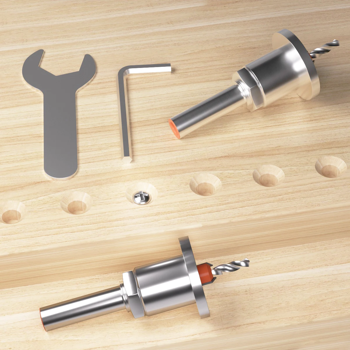 8mm 10mm Shank Adjustable Countersink Woodworking Router Core Limiter Alloy Drill Bits Wood Drilling Milling Cutter Screw