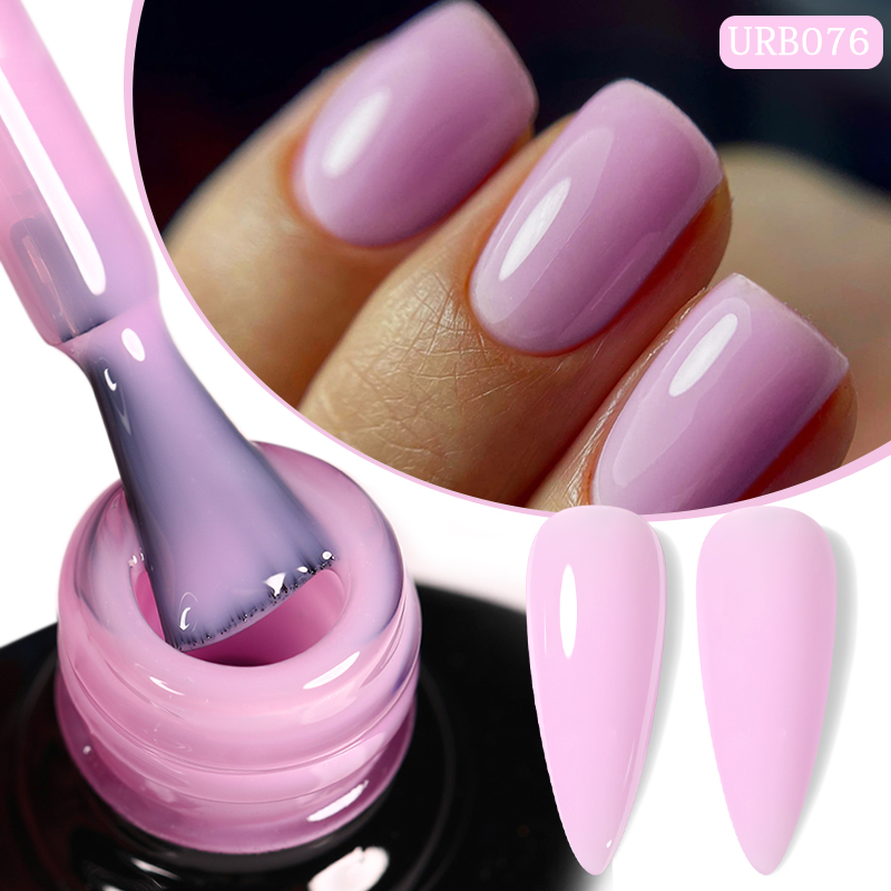 UR SUGAR 7ml Pink Nude Natural Rubber Base Gel Nail Polish Semi Permanent Chrome Sequins Soak Off Construction UV Gel Varnish