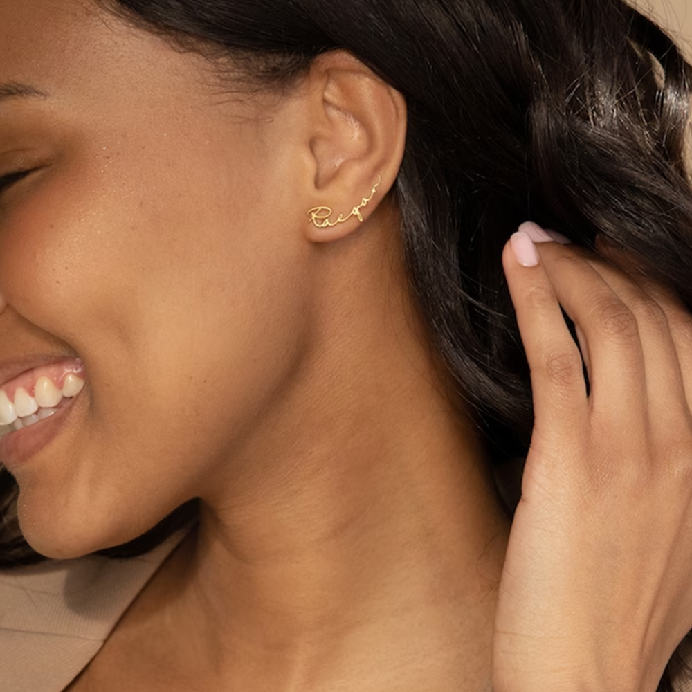 Customized Name Earrings for Personalized Daily Wear, Handmade Minimalist Jewelry, Perfect Gift for Mothers and Ladies