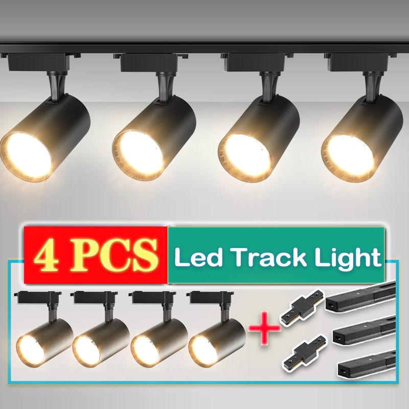 Ganze Set 220V Led Schiene Leuchte Schiene Beleuchtung System 20/40W COB Decke Schiene Lampe für Bekleidungsgeschäft Wohnzimmer Hause