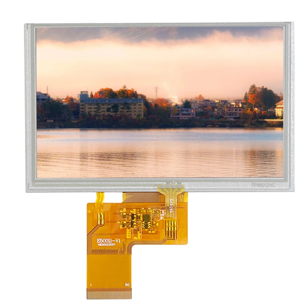 ILITTEK-Módulo de pantalla LCD TFT de 5 pulgadas, 800x480, RGB, IPS, 40 Pines, 3,3 V, controlador 500, iluminación, resistencia capacitiva