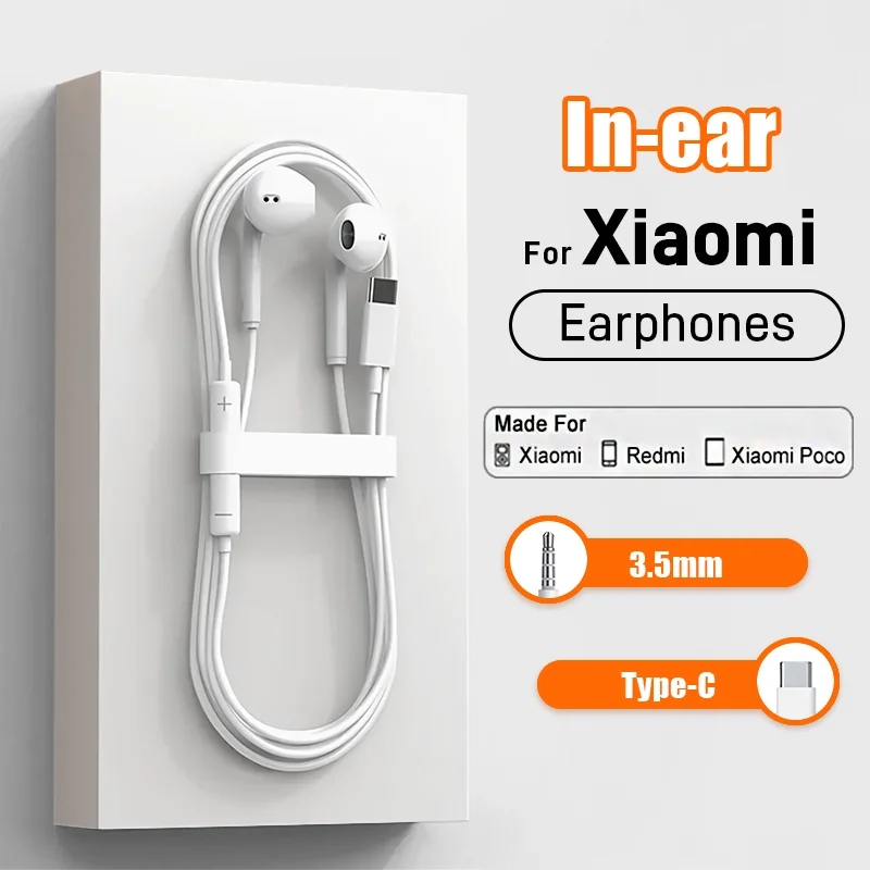 Kopfhörer Für Xiaomi 13 12 11 10 Pro Ultra Verdrahtete Kopfhörer Für Redmi Hinweis 10 11 12 Turbo 3,5mm In-ohr Ohrhörer Zubehör