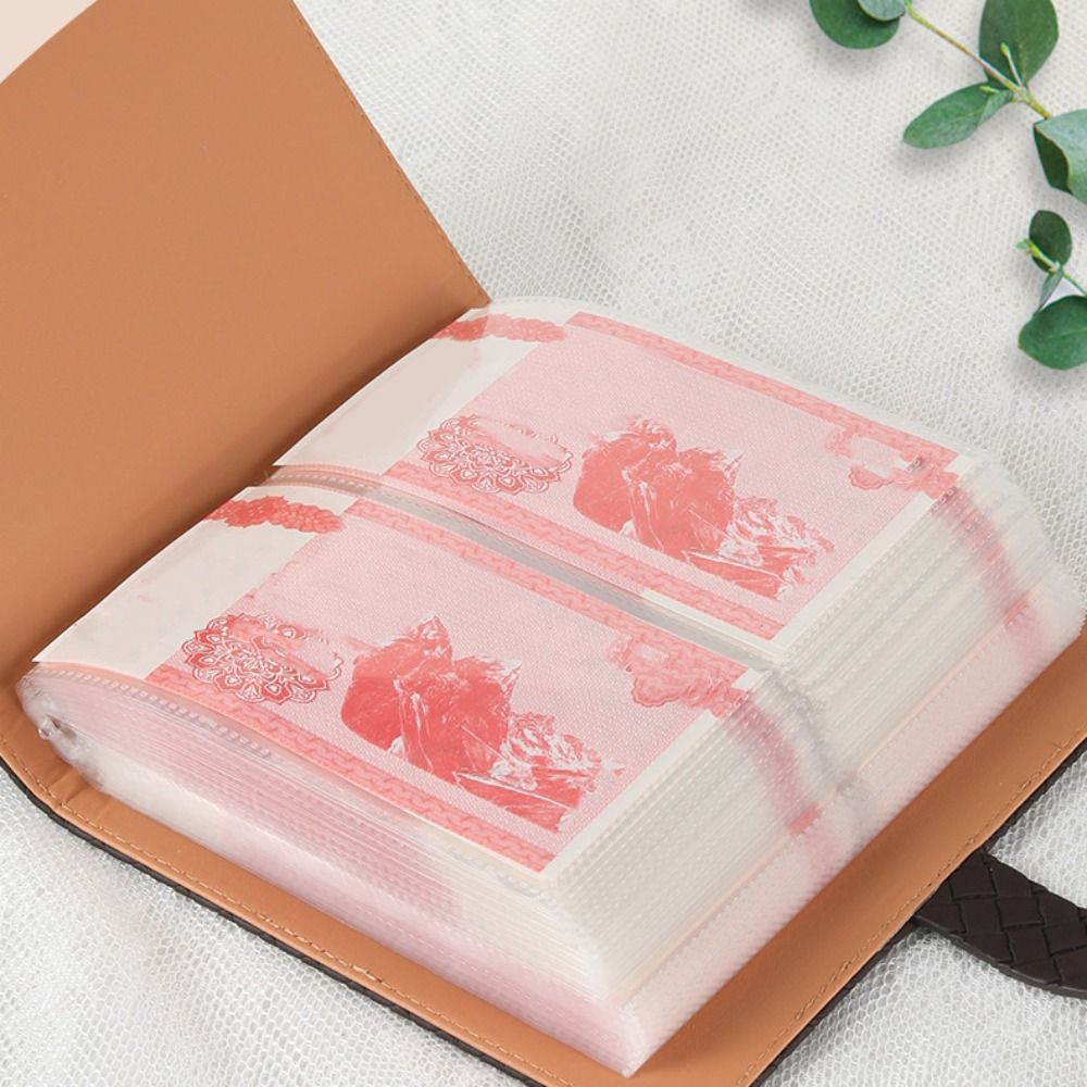 Emboss FWeaving Textura Envelope Poupança Desafios Livro 50 Folhas Manual de Poupança Fichário de Orçamento com Bloqueio Recarregável Couro PU