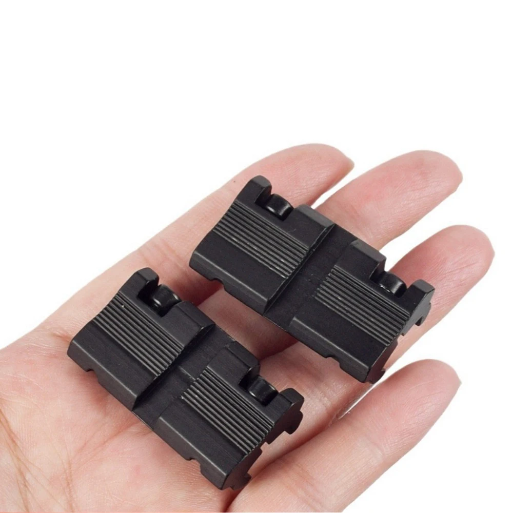 2 pz Tattico Picatinny 11mm A Coda di Rondine A 7/8 "20mm Weaver Adattatore Fucile Portata di Montaggio Tattico di Caccia accessori