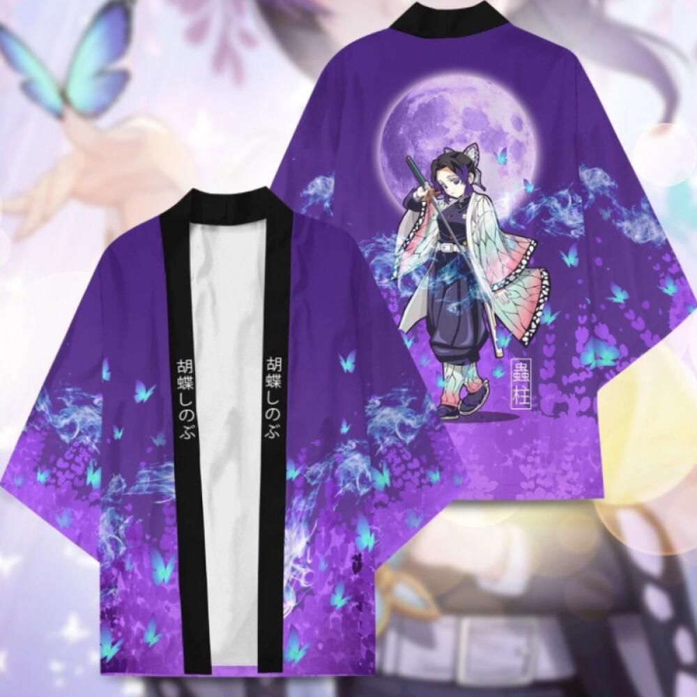 Uomini di estate Anime giapponese Kamado Tanjirou 3D Stampa Yukata Haori Giacca Donna Giappone Kamado Nezuko Cosplay Costume tradizionale