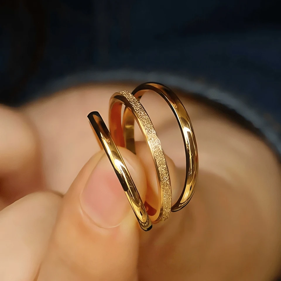 ZAKOL Anello in acciaio inossidabile da 2 mm di larghezza per donne e ragazze Anello di coda in stile minimalista squisito per usato in tutte le stagioni