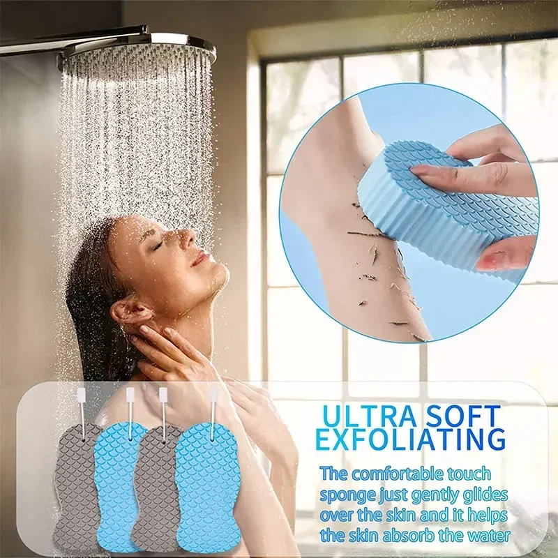 1pc ソフトスポンジボディスクラバーバス角質除去スクラブスポンジシャワーブラシボディスキンリムーバー Exfoliante